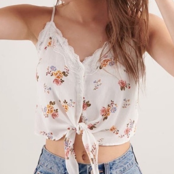 NWOT garage lace trim tank top - Picture 1 of 7